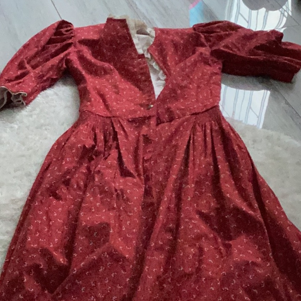 Vintage Red Floral Dress